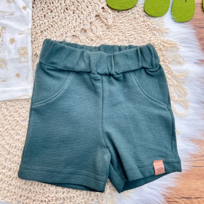 Conj. Camiseta Savana e Bermuda Canelada - Off White